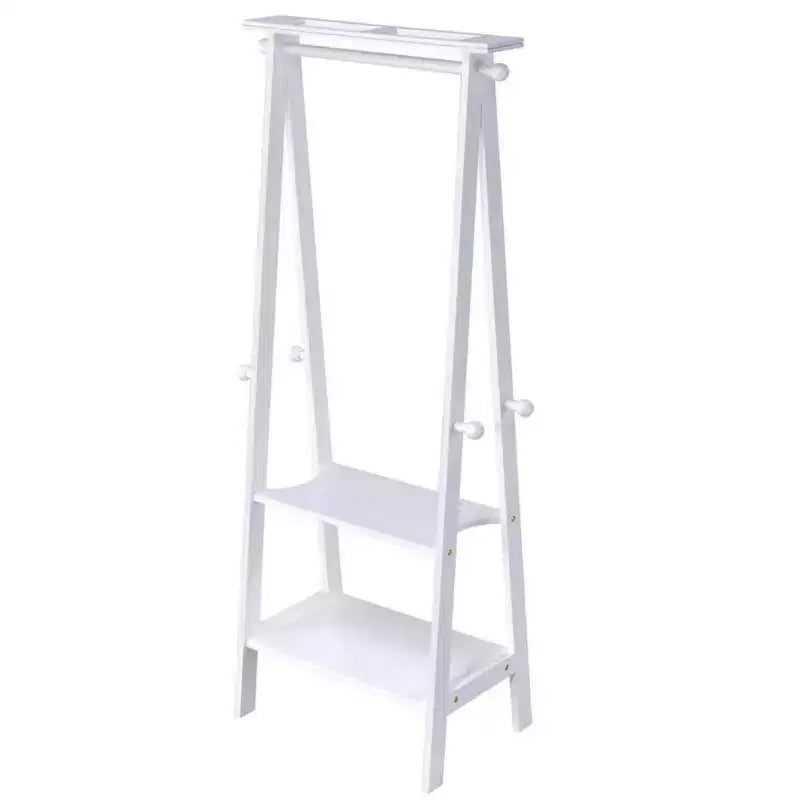 GDFStudio Chinedu - Porte-manteau en bois moderne de 150 cm avec 3 étagères ouvertes
