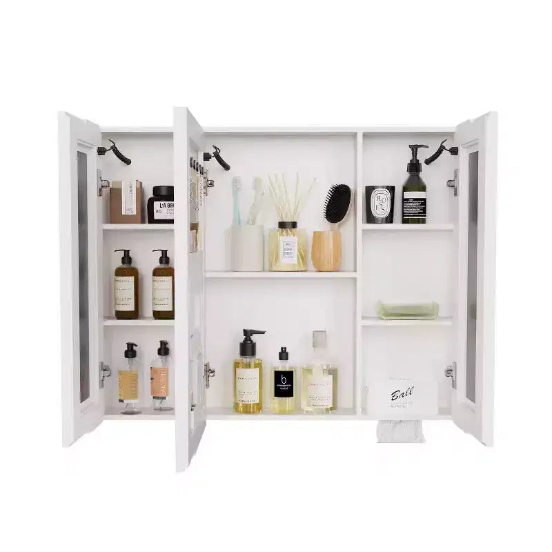 FAMYYT Armoire de toilette en aluminium de 35 po (L) x 28 po (H) avec miroir et éclairage, anti-buée, facile à installer