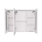 FAMYYT Armoire de toilette en aluminium de 35 po (L) x 28 po (H) avec miroir et éclairage, anti-buée, facile à installer