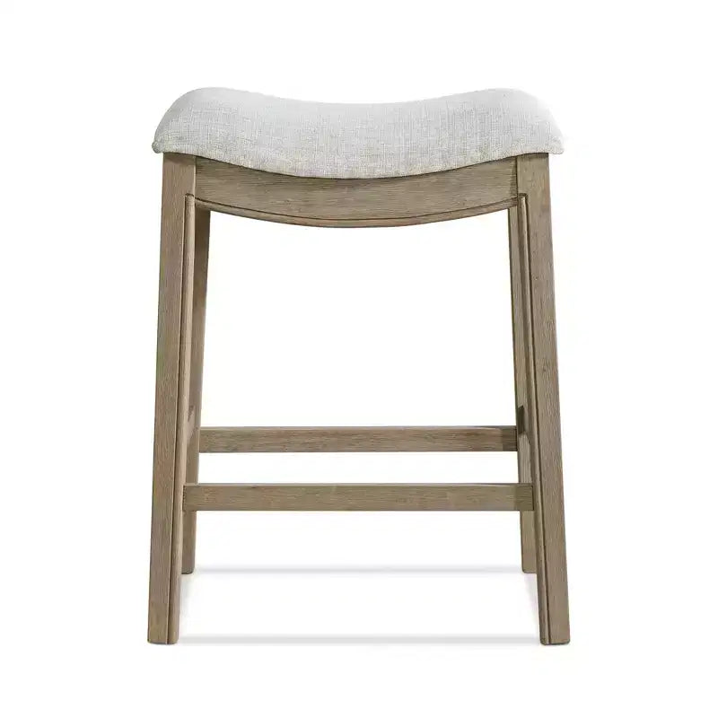 ROME + OAK Parker Tabouret de bar sans dossier, chêne recyclé, gris, lot de 3