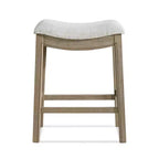 ROME + OAK Parker Tabouret de bar sans dossier, chêne recyclé, gris, lot de 3