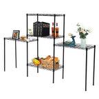 Étagère de rangement modulaire robuste en acier au carbone | Étagères réglables, organisateur autoportant pour garage/bureau, noir