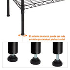 Étagère de rangement modulaire robuste en acier au carbone | Étagères réglables, organisateur autoportant pour garage/bureau, noir