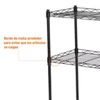 Étagère de rangement modulaire robuste en acier au carbone | Étagères réglables, organisateur autoportant pour garage/bureau, noir