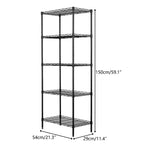 Étagère de rangement modulaire robuste en acier au carbone | Étagères réglables, organisateur autoportant pour garage/bureau, noir