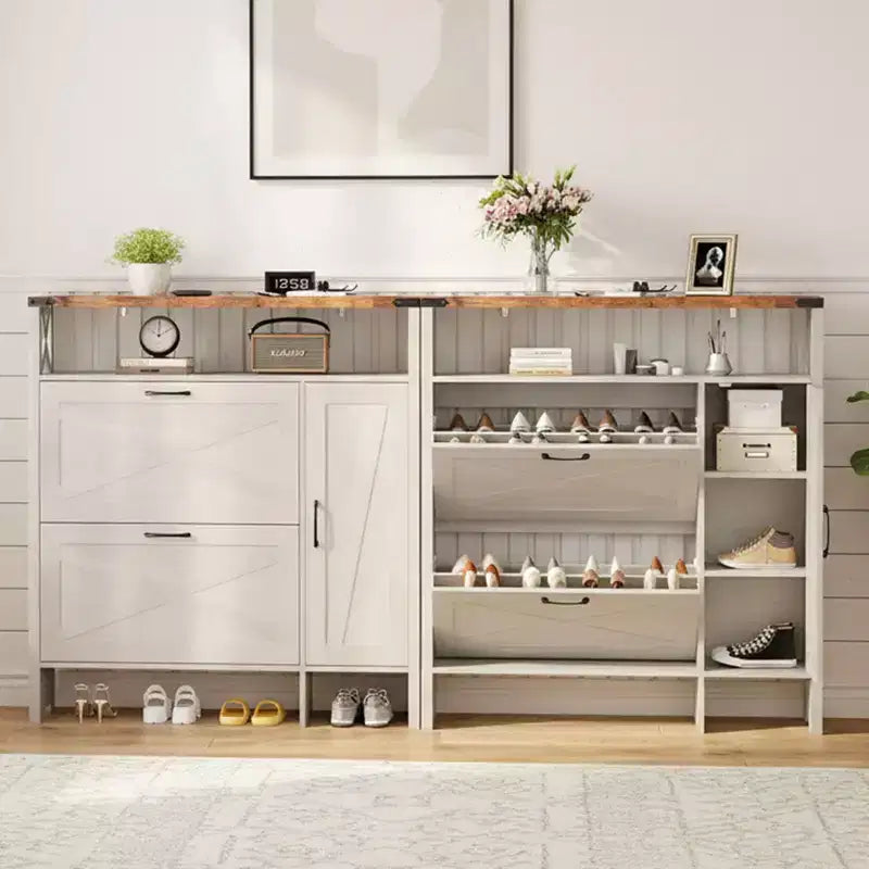 Karl Home Armoire porte de grange à 3 portes avec 1 étagère, largeur 42,7