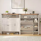 Karl Home Armoire porte de grange à 3 portes avec 1 étagère, largeur 42,7