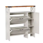 Karl Home Armoire porte de grange à 3 portes avec 1 étagère, largeur 42,7