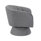 Fauteuil pivotant moderne GDFStudio Madison en bouclette avec dossier incurvé