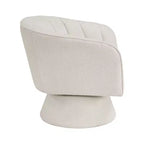 Fauteuil pivotant moderne GDFStudio Madison en bouclette avec dossier incurvé