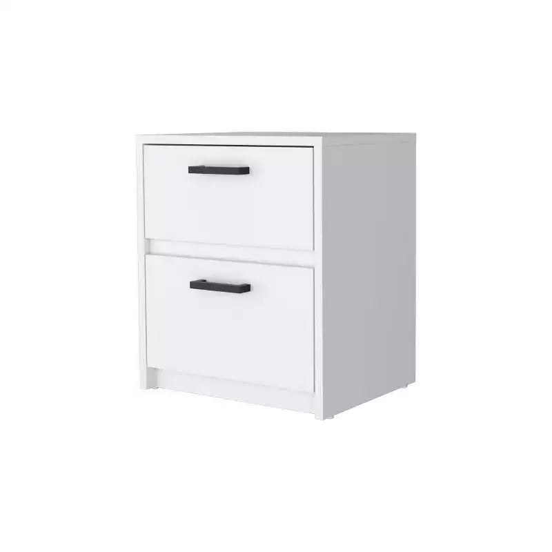 Myrtle 2 Table de chevet élégante et fonctionnelle à 2 tiroirs pour chambre à coucher et salon
