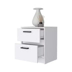 Myrtle 2 Table de chevet élégante et fonctionnelle à 2 tiroirs pour chambre à coucher et salon