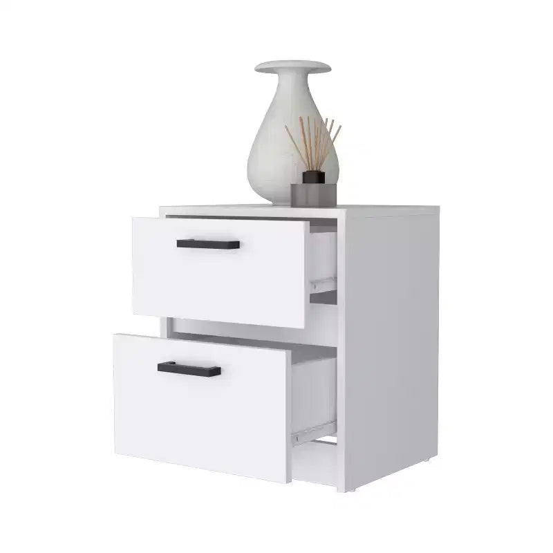 Myrtle 2 Table de chevet élégante et fonctionnelle à 2 tiroirs pour chambre à coucher et salon