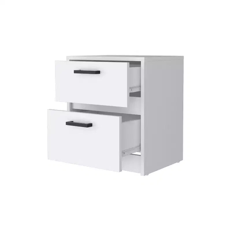 Myrtle 2 Table de chevet élégante et fonctionnelle à 2 tiroirs pour chambre à coucher et salon