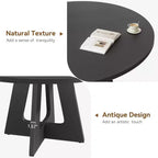 Table de salle à manger de ferme ronde de 120 cm, table de cuisine en MDF aspect bois pour salle à manger, coin petit-déjeuner et réunions quotidiennes