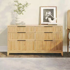 Commode de rangement fermée à 6 tiroirs en pin naturel - Walker Edison