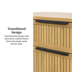 Commode de rangement fermée à 6 tiroirs en pin naturel - Walker Edison