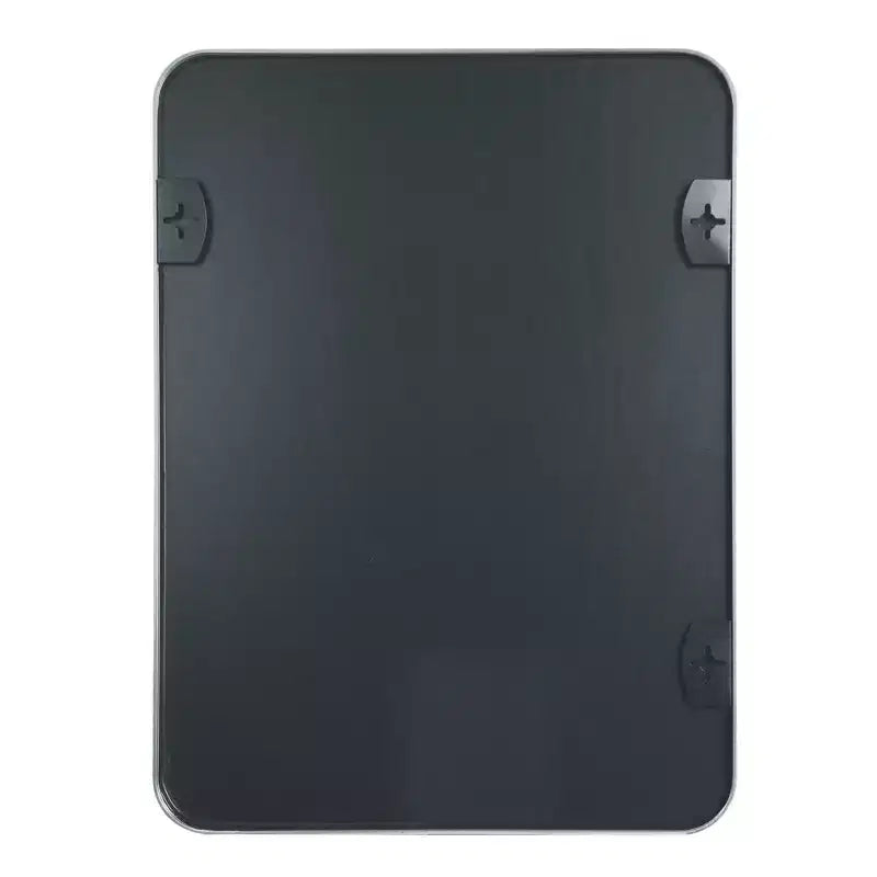 HomeRoots Miroir d'appoint encadré en aluminium argenté 36 po
