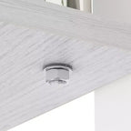 Table basse Rectangle Toys, plateau en verre trempé avec couche MDF, table moderne pour le salon, verre transparent