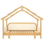 Lit cabane en bois double JVNOXK avec rails rembourrés doux, pour enfants, adolescents, filles et garçons, blanc
