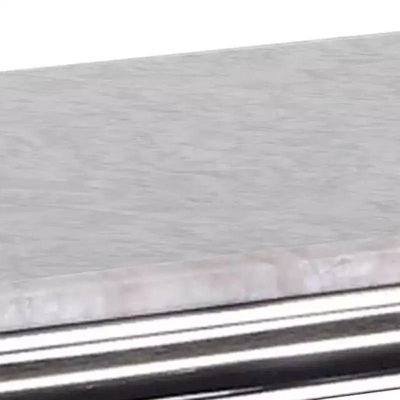 Table basse Royal Hampton, dessus en faux marbre, base piédestal chromée, 51 pouces
