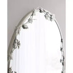 Miroir mural floral Kate et Laurel Rosella en métal, argent, 26x26