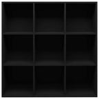 vidaXL Bibliothèque noire Bois d'ingénierie Bibliothèque moyenne Rectangulaire