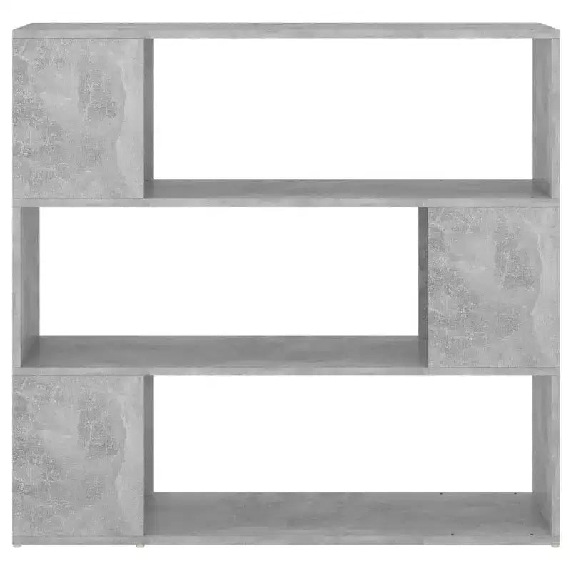 vidaXL Bibliothèque Meuble de séparation Gris béton Bois d'ingénierie Moyen