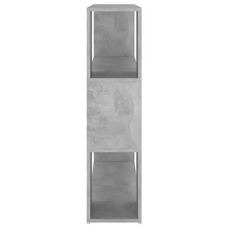 vidaXL Bibliothèque Meuble de séparation Gris béton Bois d'ingénierie Moyen