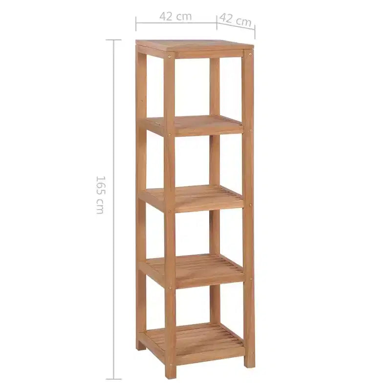 vidaXL Étagère de rangement en bois de teck massif teck naturel Grande étagère de rangement