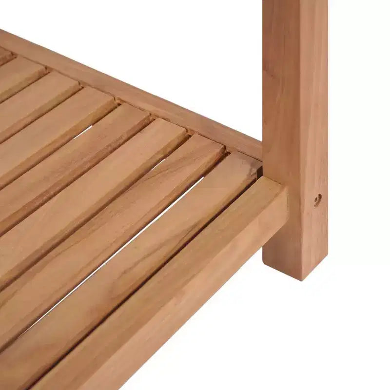 vidaXL Étagère de rangement en bois de teck massif teck naturel Grande étagère de rangement