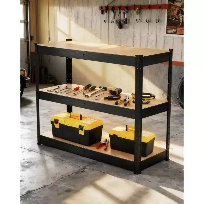 Étagères réglables, rayonnages métalliques de rangement, étagères de garage robustes, étagères de garage réglables, racks utilitaires de rangement en métal pour entrepôt, cellier