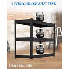 Étagères réglables, rayonnages métalliques de rangement, étagères de garage robustes, étagères de garage réglables, racks utilitaires de rangement en métal pour entrepôt, cellier
