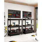 Étagères réglables, rayonnages métalliques de rangement, étagères de garage robustes, étagères de garage réglables, racks utilitaires de rangement en métal pour entrepôt, cellier