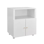 Armoire de rangement roulante robuste avec 2 portes et étagère de rangement, armoire de classement en métal sous le bureau pour garage, maison, bureau