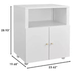 Armoire de rangement roulante robuste avec 2 portes et étagère de rangement, armoire de classement en métal sous le bureau pour garage, maison, bureau