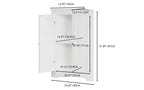 Meuble de rangement d'angle au sol avec 2 portes et étagères réglables, Organisateur de rangement autoportant, Blanc
