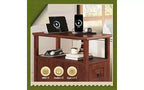DEXYLLO Table d'appoint étroite avec station de charge, Table de chevet en bois avec 2 tiroirs, Tables d'appoint pour salon, chambre à coucher, petits espaces