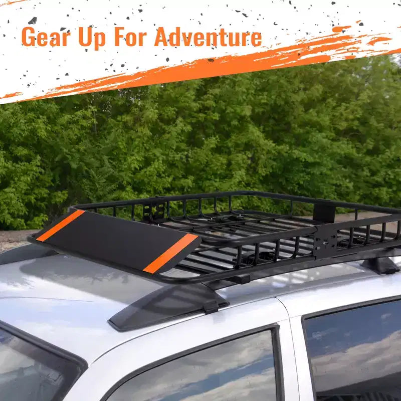 Panier de toit en acier – Capacité de 90,7 kg – pour VUS et camionnettes, support à bagages de toit de voiture