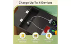 Meuble Classeur DEXYLLO avec serrure, classeurs latéraux mobiles à roulettes à 3 tiroirs avec station de charge, support d'imprimante avec rangement ouvert
