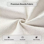 Cadre de lit plateforme rembourré Queen/King Size Lit profil bas avec tête de lit capitonnée à oreilles, Blanc - ModernLuxe