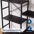 Étagère arquée à 4 niveaux, 11 étagères ouvertes, cadre en métal et étagères en bois, grand rayonnage de rangement sur pied pour salon, chambre à coucher, bureau à domicile