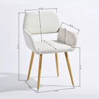 Ensemble 3 pièces de fauteuils d'appoint et table basse FurnitureR, table d'appoint ronde avec 2 chaises rembourrées pour salon, salle de séjour ou appartement