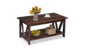 DEXYLLO Coffee Table with Storage Shelf, 39.4 Farmhouse Coffee Table with V-Frame Support