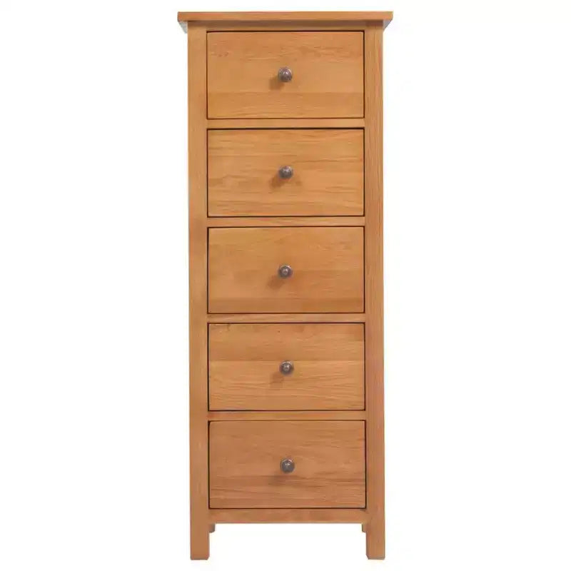 vidaXL Commode haute Chêne Bois de chêne massif, MDF Haute