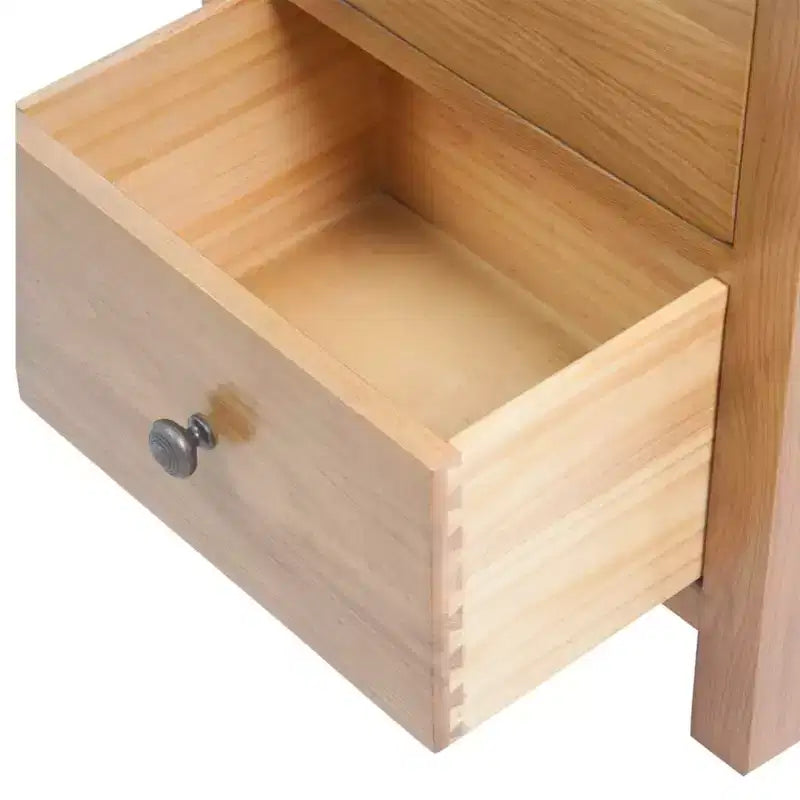 vidaXL Commode haute Chêne Bois de chêne massif, MDF Haute