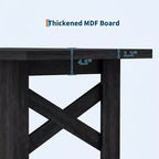 LinTime Grande table de salle à manger de style ferme de 180 cm pour 6 à 8 personnes - Table rectangulaire en bois robuste - Plateau épais et pieds triangulaires solides - Pour cuisine
