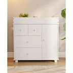 Commode à langer bébé avec 2/4 tiroirs, commode de chambre de bébé moderne et station à langer avec espace de rangement ouvert pour chambre à coucher et chambre de bébé