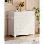 Commode à langer bébé avec 2/4 tiroirs, commode de chambre de bébé moderne et station à langer avec espace de rangement ouvert pour chambre à coucher et chambre de bébé