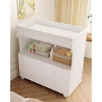 Commode à langer bébé avec 2/4 tiroirs, commode de chambre de bébé moderne et station à langer avec espace de rangement ouvert pour chambre à coucher et chambre de bébé